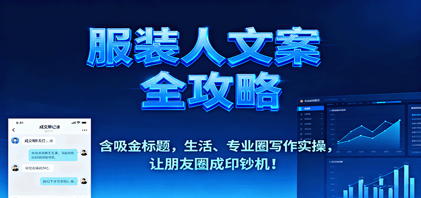 服装人文案全攻略，含吸金标题，生活、专业圈写作实操，让朋友圈成印钞机！-云创网