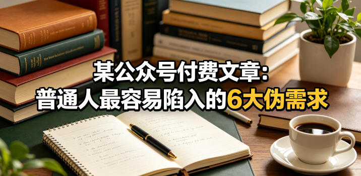 某公众号付费文章：普通人最容易陷入的6大伪需求-云创网