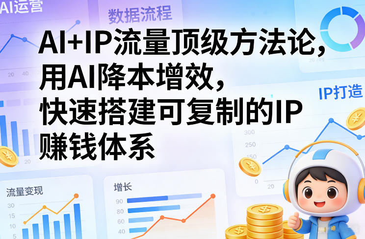 AI+IP流量顶级方法论，用AI降本增效，快速搭建可复制的IP賺钱体系-云创网
