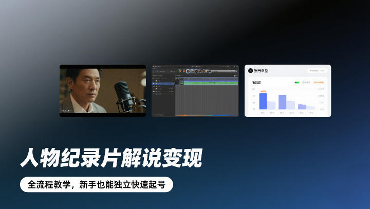 人物纪录片解说变现，全流程教学，新手也能独立快速起号-云创网