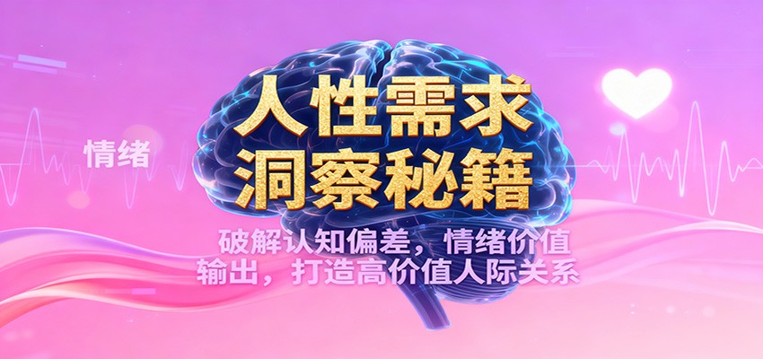人性需求洞察秘籍，破解认知偏差，情绪价值输出，打造高价值人际关系-云创网