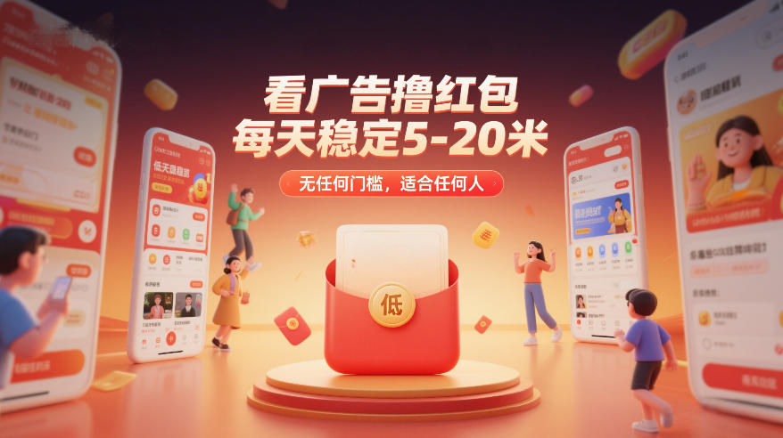 看广告撸红包，每天稳定5-20米，无任何门槛，适合任何人-云创网