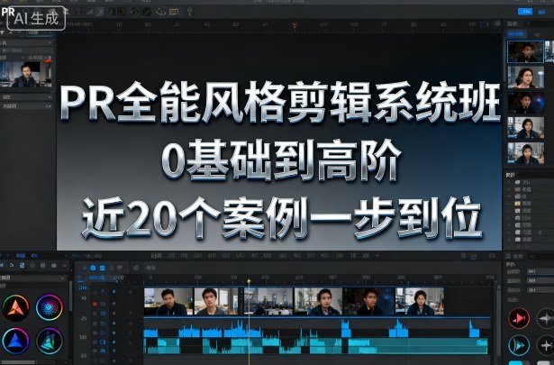 PR全能风格剪辑系统班，0基础到高阶，近20个案例一步到位-云创网