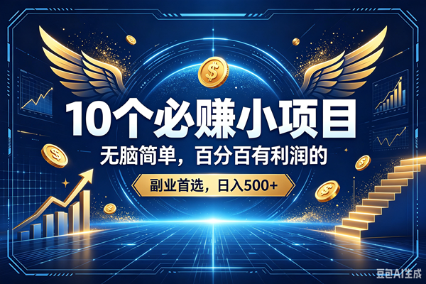 （19192期）15个必赚的小项目，百分百赚元子的，无脑简单，副业首选，日入500+-云创网