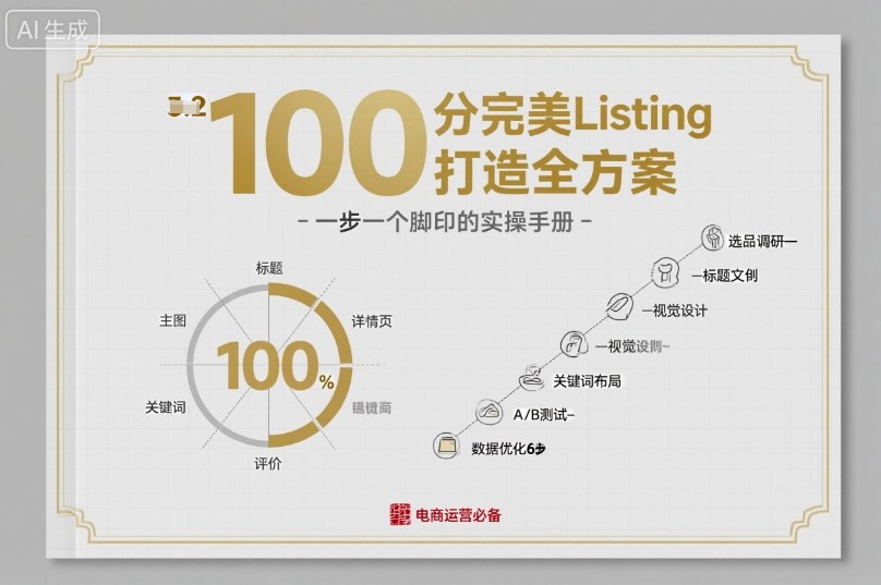 100分完美Listing打造全方案，想要完美listing必须是需要一步一个脚印的-云创网
