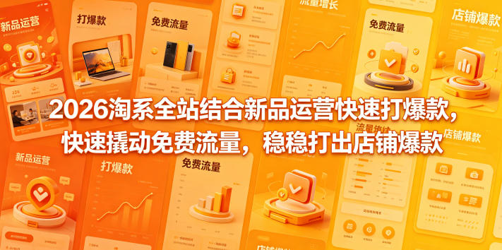 2026淘系全站结合新品运营快速打爆款，快速撬动免费流量，稳稳打出店铺爆款(更新5月12日)-云创网