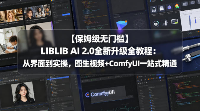 【保姆级无门槛】LIBLIB AI 2.0全新升级全教程：从界面到实操，图生视频+ComfyUI一站式精通-云创网