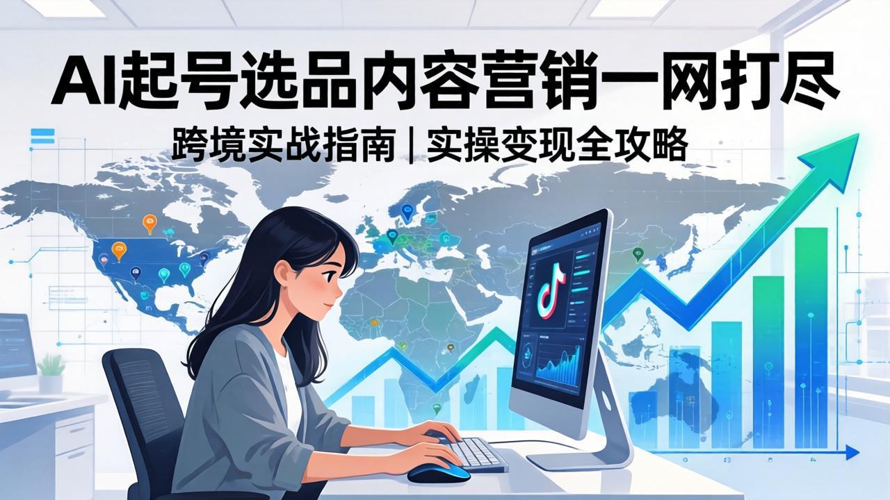 2026 TikTok 跨境AI实操：从零基础到变现全流程，AI起号选品内容营销一网打尽-云创网