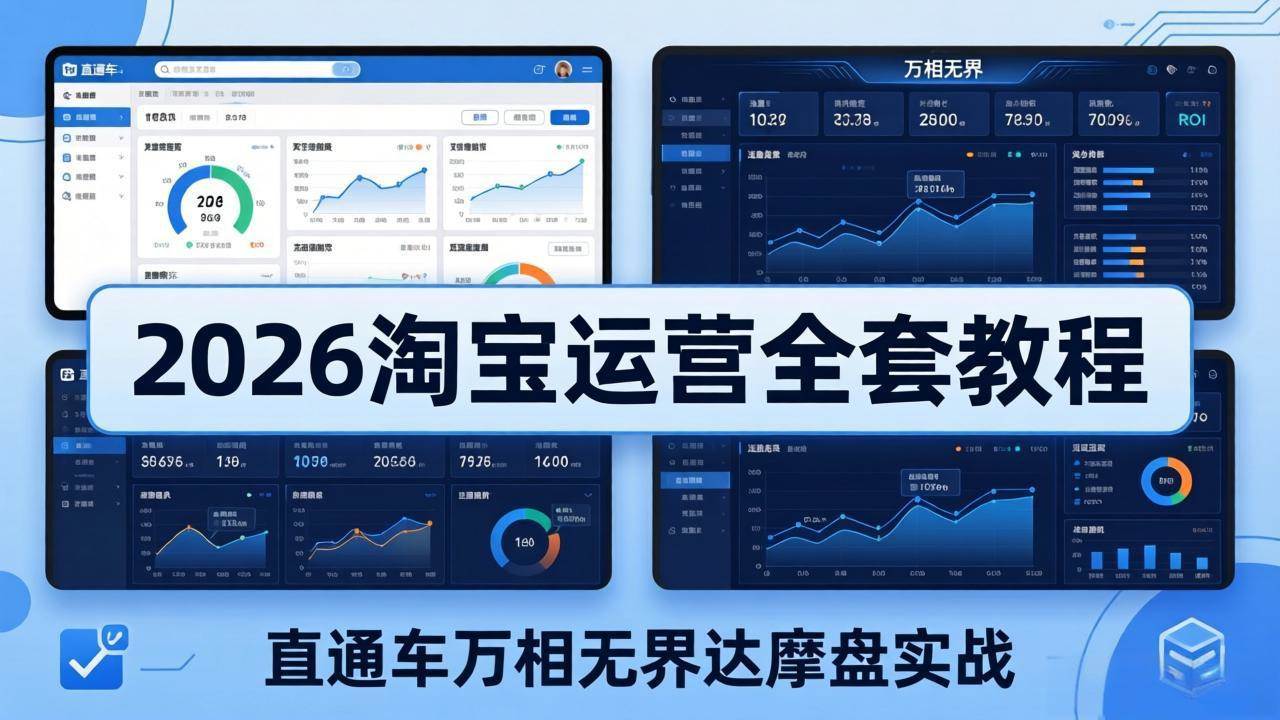 （19288期）2026淘宝运营全套教程(更新7月)，直通车万相无界达摩盘实战，从基础到进阶提升流量转化-云创网