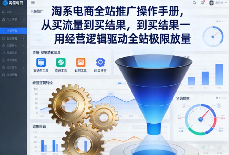 淘系电商全站推广操作手册，从买流量到买结果一用经营逻辑驱动全站极限放量-云创网