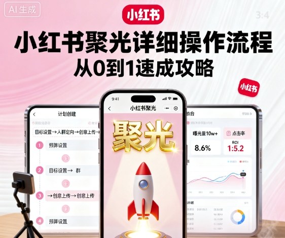 小红书聚光详细操作流程，小红书聚光从0到1速成攻略-云创网