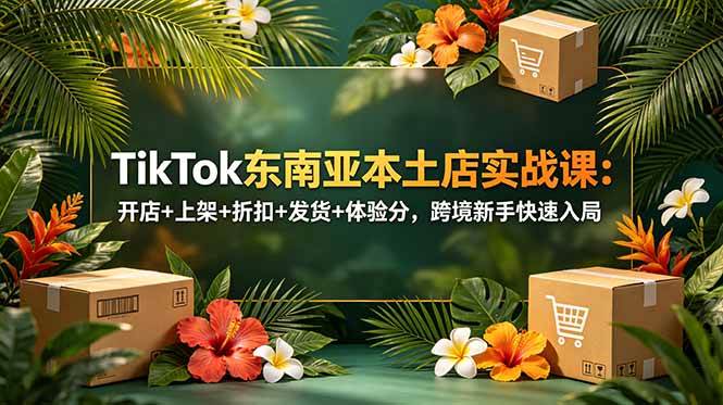 （18984期）TikTok东南亚本土店实战课：开店+上架+折扣+发货+体验分，跨境新手快速入局-云创网