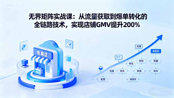 无界矩阵实战课：从流量获取到爆单转化的全链路技术，实现店铺GMV提升200%-云创网