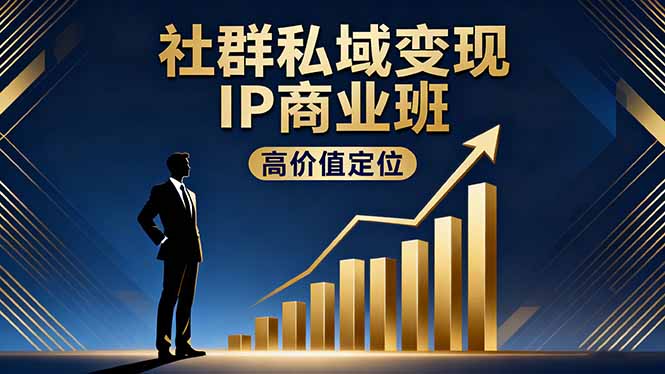 社群私域变现IP商业班，高价值定位,精准引流,私聊成交，实践年盈利破百万-云创网