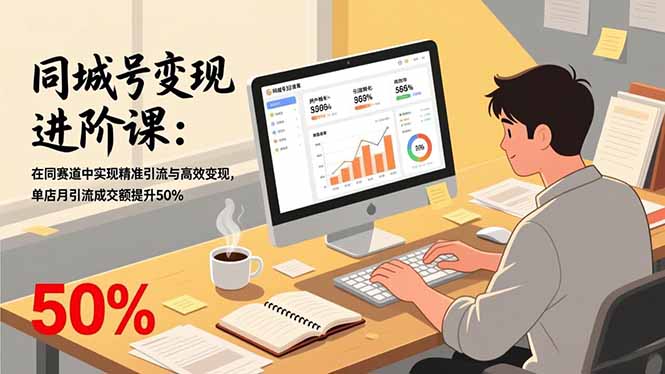 同城号变现进阶课：在同城赛道中实现精准引流与高效变现，单店月引流成交额提升50%-云创网