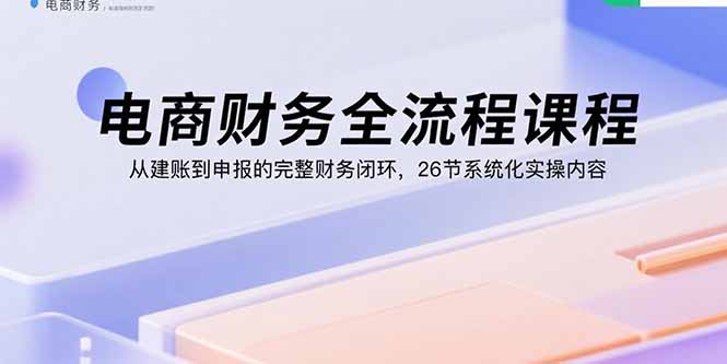 电商财务全流程课程：从建账到申报的完整财务闭环，26节系统化实操内容-云创网