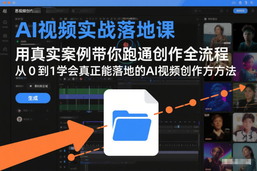 AI视频实战落地课，用真实案例带你跑通创作全流程，从0到1学会真正能落地的AI视频创作方法-云创网