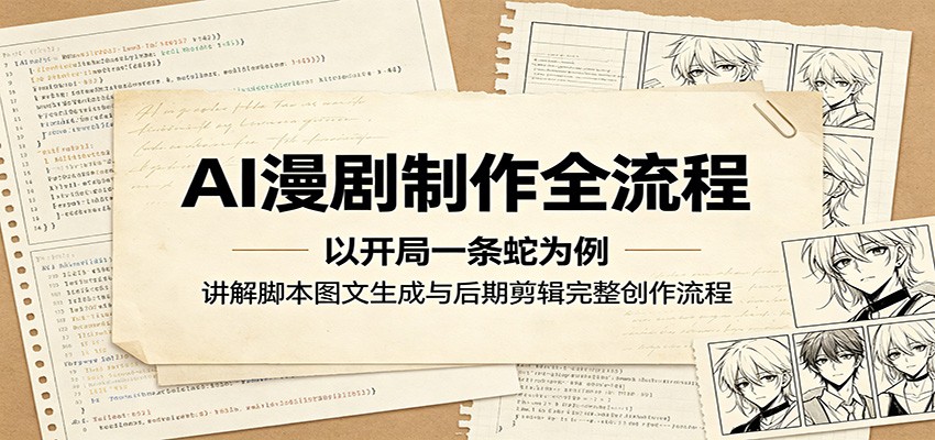 AI漫剧制作全流程：以开局一条蛇为例，讲解脚本图文生成与后期剪辑完整创作流程-云创网