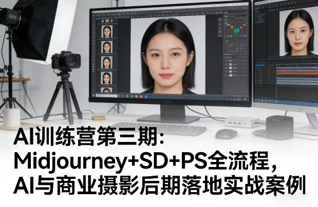 AI训练营第三期：Midjourney+SD+PS全流程，AI与商业摄影后期落地实战案例-云创网