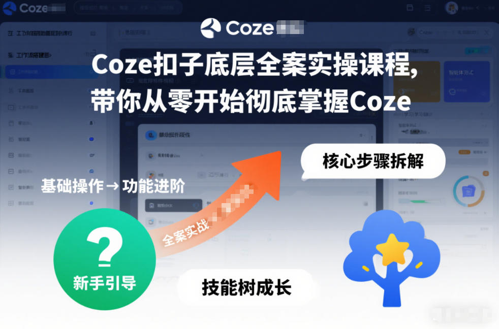 Coze扣子底层全案实操课程，带你从零开始彻底掌握Coze-云创网