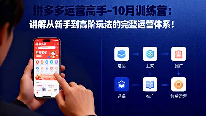 拼多多运营高手-10月训练营：讲解从新手到高阶玩法的完整运营体系！-云创网