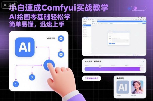 小白速成Comfyui实战教学，AI绘画零基础轻松学，简单易懂，迅速上手-云创网