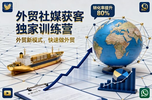 外贸社媒获客独家训练营，外贸新模式，快速做外贸(更新)-云创网