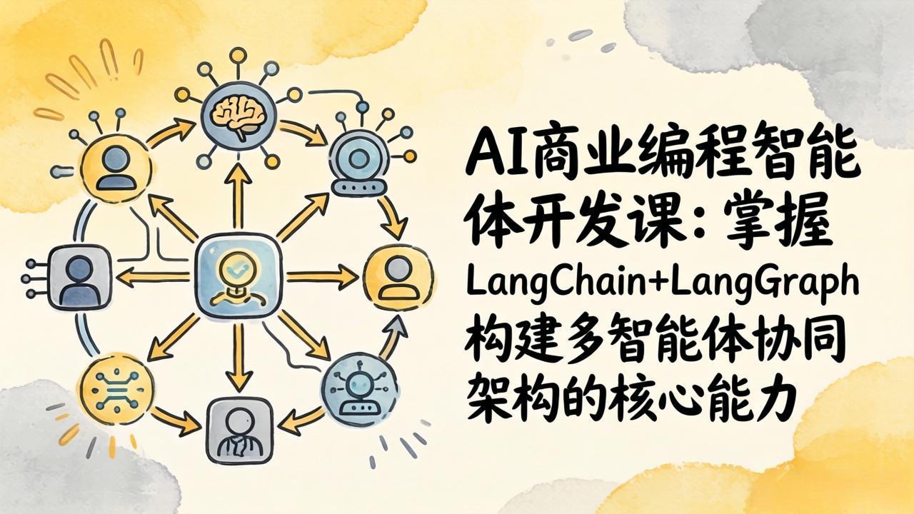 AI商业编程智能体开发课：掌握LangChain+LangGraph构建多智能体协同架构的核心能力-云创网