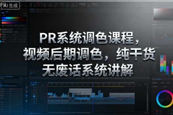 PR系统调色课程，视频后期调色，纯干货无废话系统讲解-云创网
