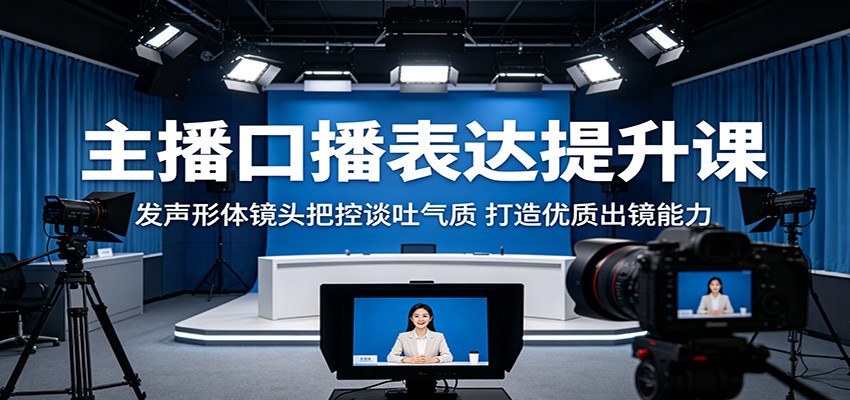 主播口播表达提升课：发声形体镜头把控谈吐气质，打造优质出镜能力-云创网