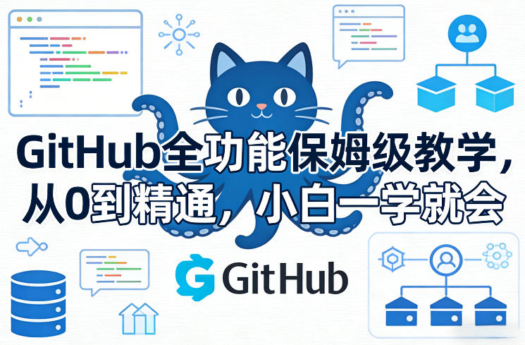 GitHub全功能保姆级教学，从0到精通，小白一学就会-云创网