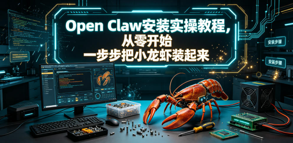 Open Claw安装实操教程，从零开始一步步一步步把小龙虾装起来-云创网