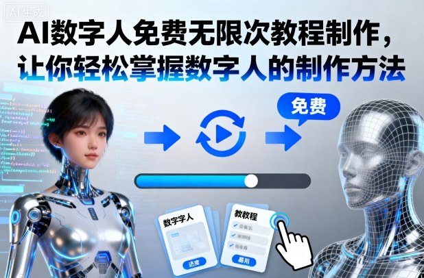 AI数字人免费无限次教程制作，让你轻松掌握数字人的制作方法-云创网