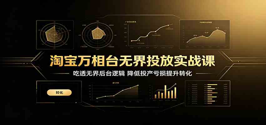 淘宝万相台无界投放实战课：吃透无界后台逻辑，降低投产亏损提升转化-云创网