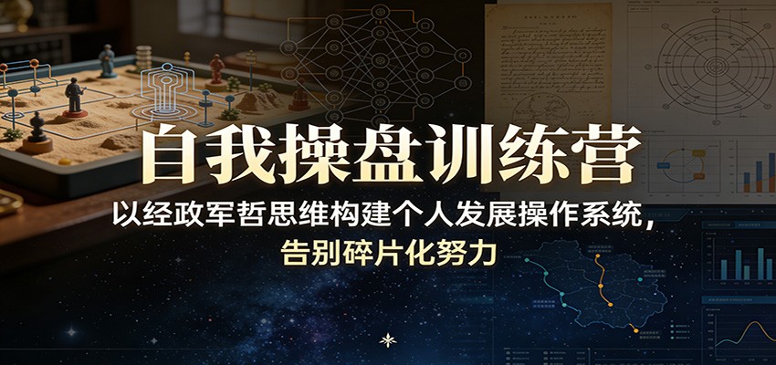 自我操盘训练营：以经政军哲思维构建个人发展操作系统，告别碎片化努力-云创网