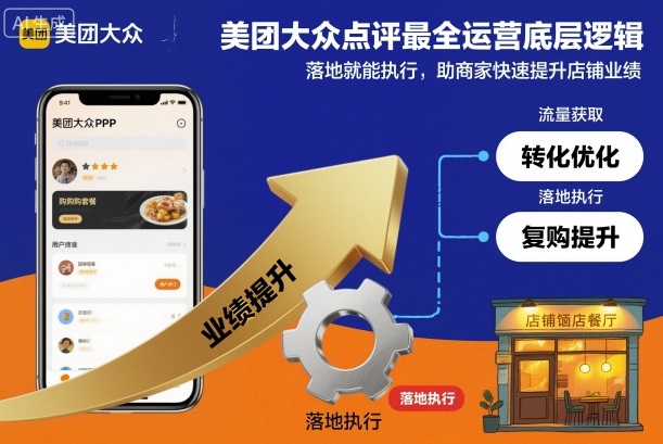 美团大众点评最全运营底层逻辑，落地就能执行，助商家快速提升店铺业绩-云创网