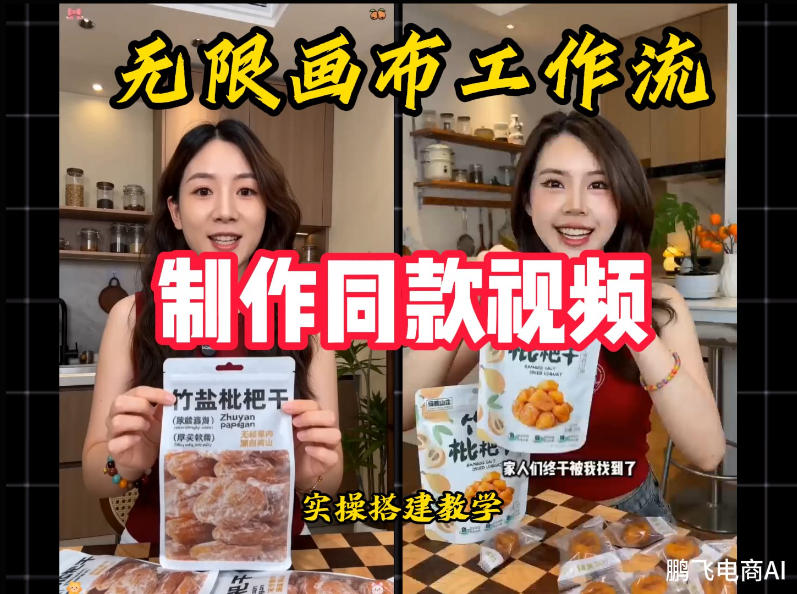 无限画布工作流一键复刻爆款带货视频，实操搭建，操作简单-云创网