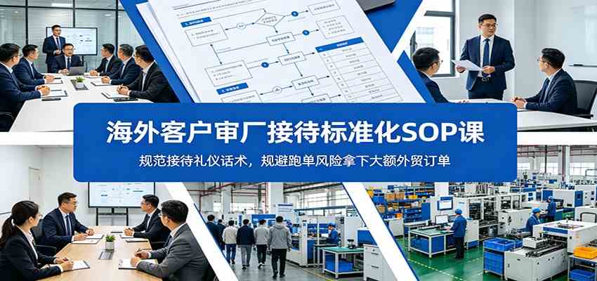 海外客户审厂接待标准化SOP课：规范接待礼仪话术，规避跑单风险拿下大额外贸订单-云创网