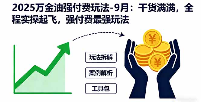 2025万金油强付费玩法-9月：干货满满，全程实操起飞，强付费最强玩法-云创网