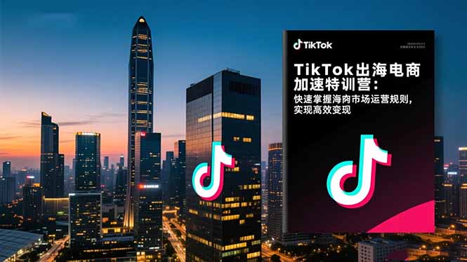 TikTok出海电商加速特训营：快速掌握海外市场运营规则，实现高效变现-云创网
