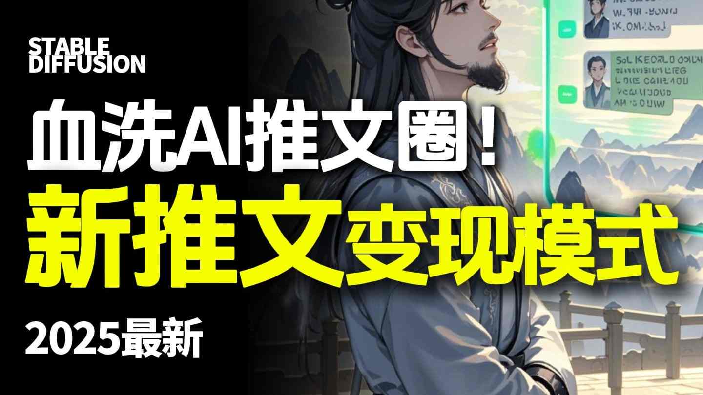 最新AI动态电影漫画小说推文，全流程实操教学，小白也能月入1W+-云创网