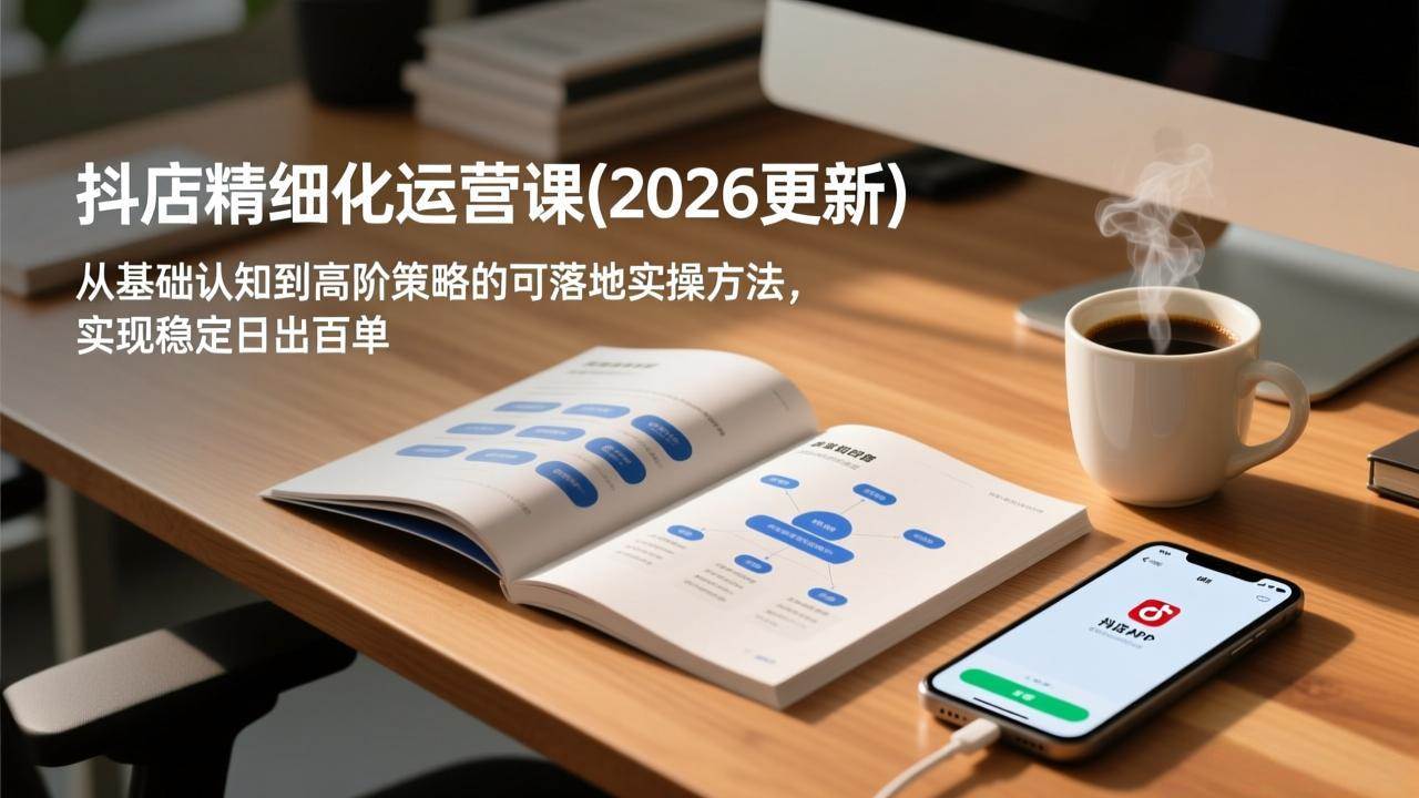 （18842期）抖店精细化运营课(更新6月)，从基础认知到高阶策略的可落地实操方法，实现稳定日出百单-云创网