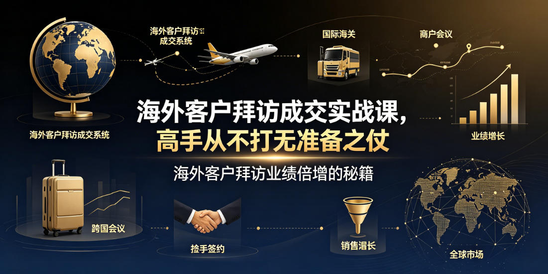 海外客户拜访成交实战课，高手从不打无准备之仗，海外客户拜访业绩倍增的秘籍-云创网