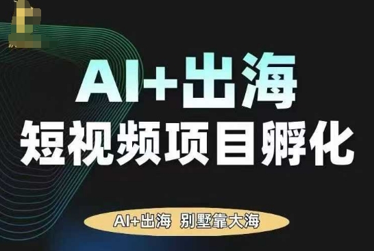 AI·TikTok AI+出海短视频项目孵化，陪你从0-1借助AI实现出海变现-云创网