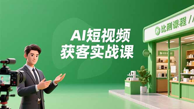 AI短视频获客实战课，数字人创作、实体行业应用、精准引流，30天获取客源月入6万+-云创网