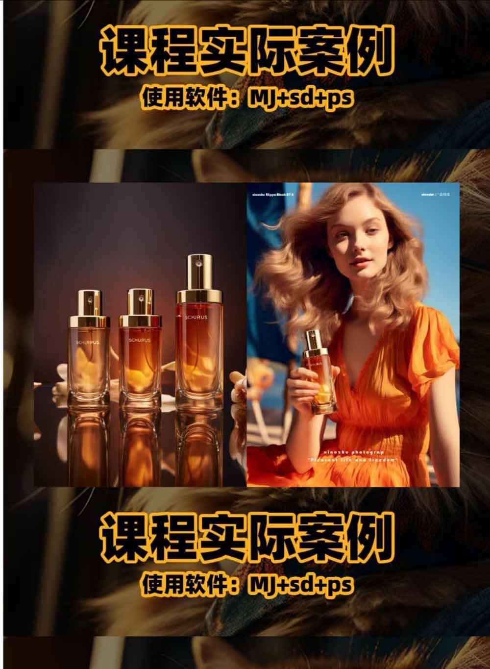 （19262期）AI电商人像摄影实战课&middot;SD多端部署｜MJ完整教学｜家电护肤家具商品图人像写真全案例