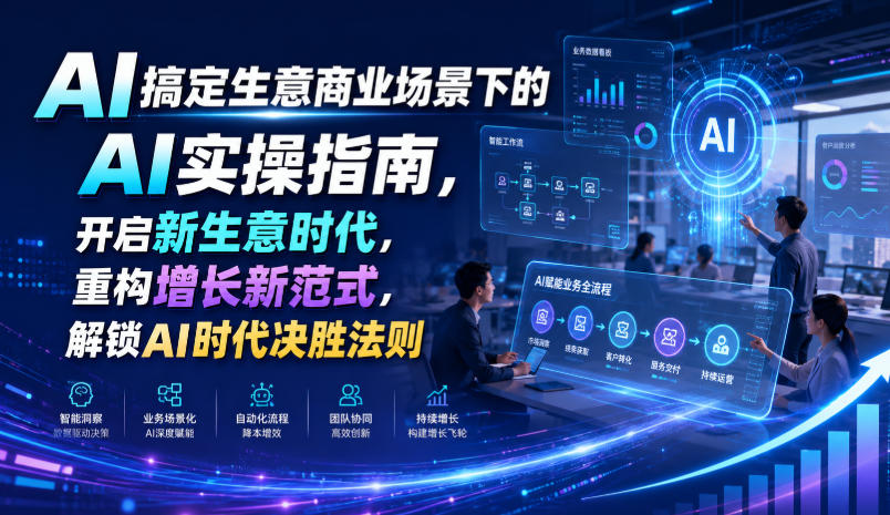 AI搞定生意商业场景下的AI实操指南，开启新生意时代，重构增长新范式，解锁AI时代决胜法则【文档】-云创网
