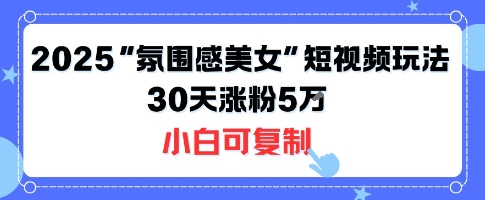 不露脸也能火！2025“氛围感美女”短视频玩法，30天涨粉5W小白可复制-云创网