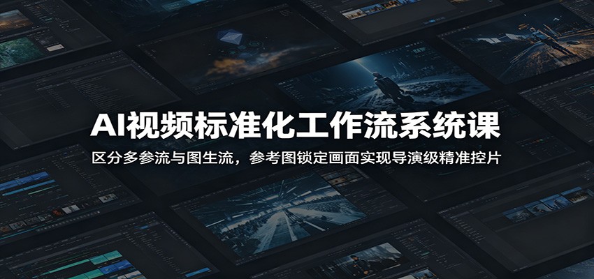 AI视频标准化工作流系统课：区分多参流与图生流，参考图锁定画面实现导演级精准控片-云创网