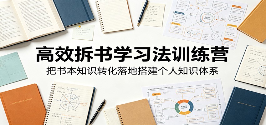 高效拆书学习法训练营，把书本知识转化落地搭建个人知识体系-云创网